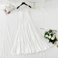 Cotton linen suspender dress Vintage long skirt  4142