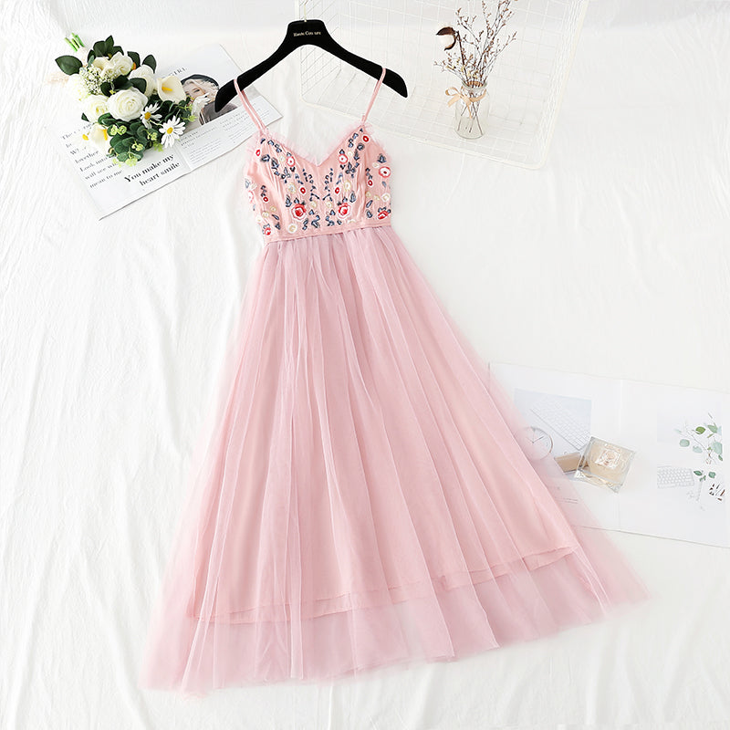 Popular super xiansen embroidered mesh skirt  4099