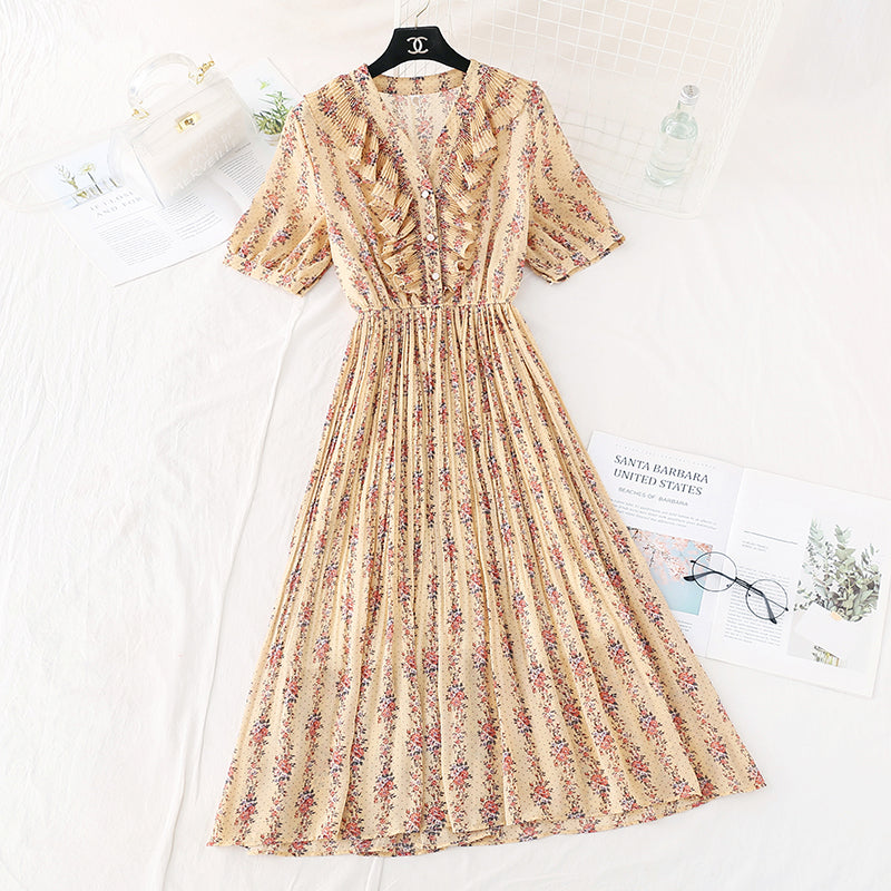 Slim waist French chiffon skirt fairy super fairy series  4504