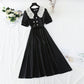 Cotton linen dress French retro fairy long skirt Platycodon grandiflorum skirt  4227