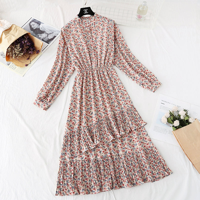 Broken flower fairy super xiansen pleated skirt  4031