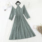 Baby collar pleated thin age reducing dress  4065