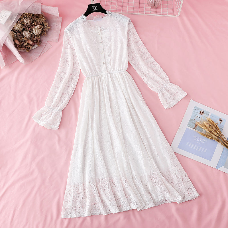 French retro skirt fairy super xiansen department, with a slim waist  4051