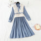 Knitted vest with pleated skirt two piece set fairy Sen Department   3920