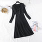 Long sweater over the knee sweet bottoming temperament long skirt  3992