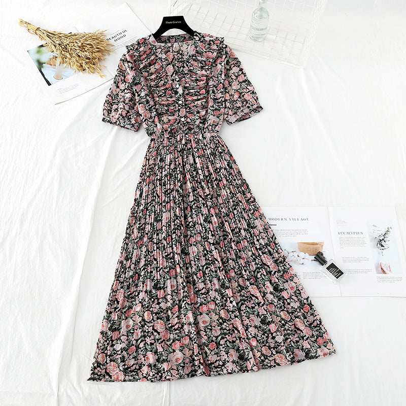 Slim waist French chiffon skirt fairy super fairy series  4504