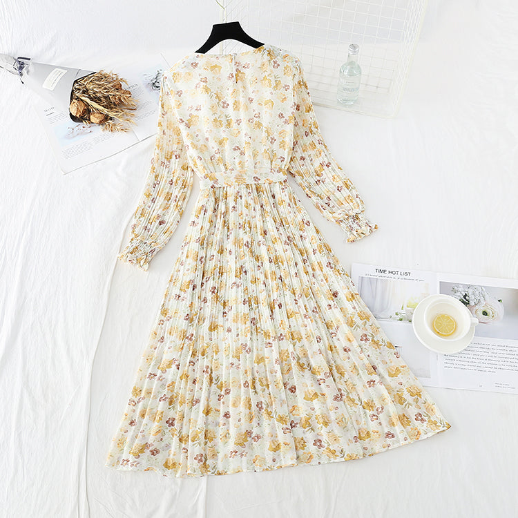 Sanfter Wind Blumenkleid Damen Chiffon Fairy Dress 3861