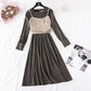 Chiffon Dress + suspender vest two piece suit  4035