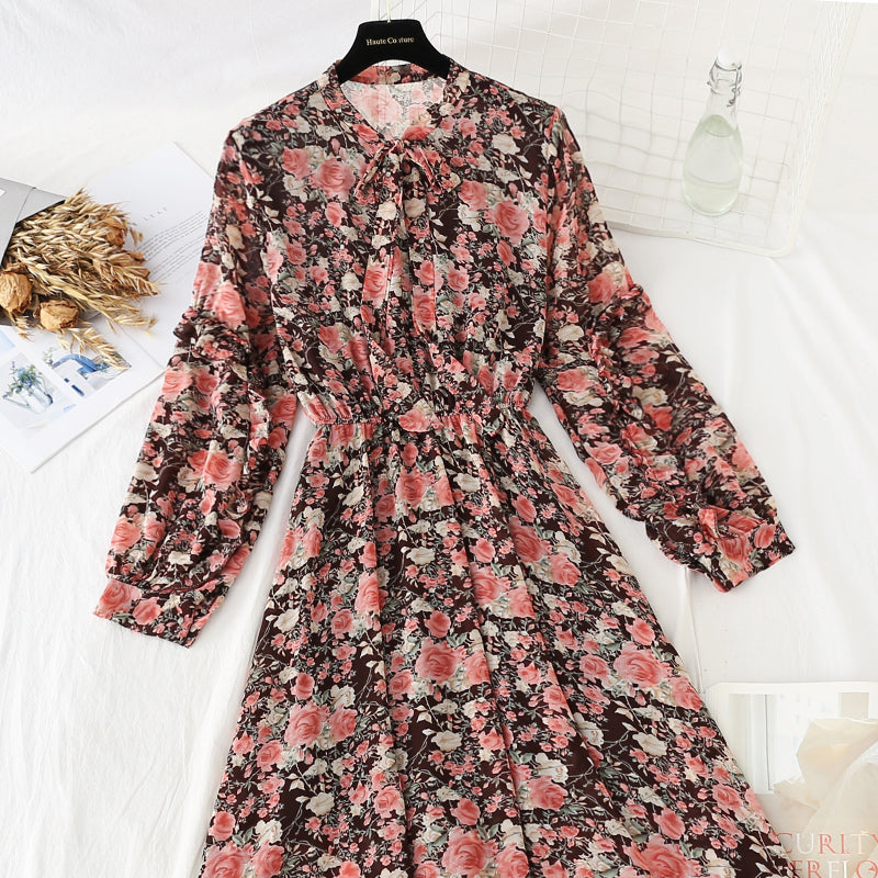 The new lace up chiffon skirt is thin and gentle, with a skirt inside  4060