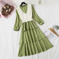 Knitted vest bottomed cake long skirt two-piece suit foreign style  3928