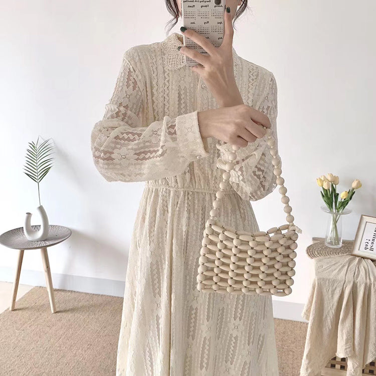 Knierock mit hohem und dünnem Boden und Puppenkragen 3869