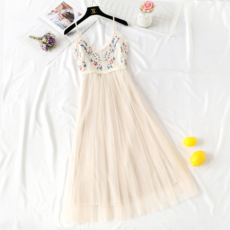 Popular super xiansen embroidered mesh skirt  4099