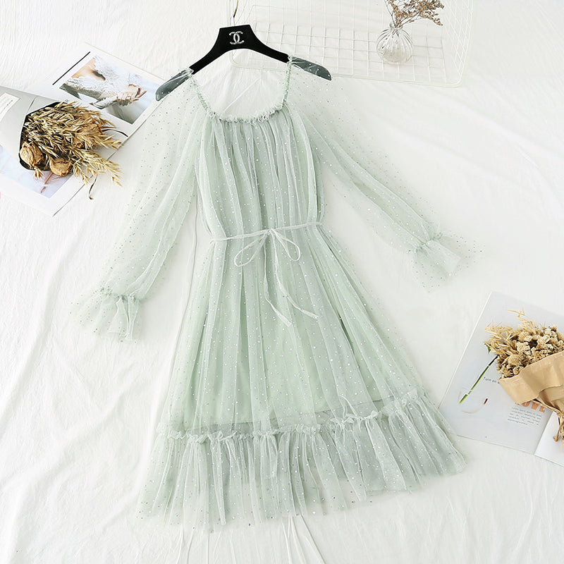 Skirt light mature style temperament foreign fairy super xiansen Department  4032