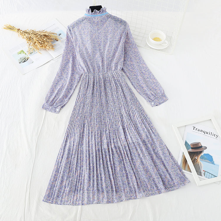 The new waist is slim. Chiffon pleated skirt  3846