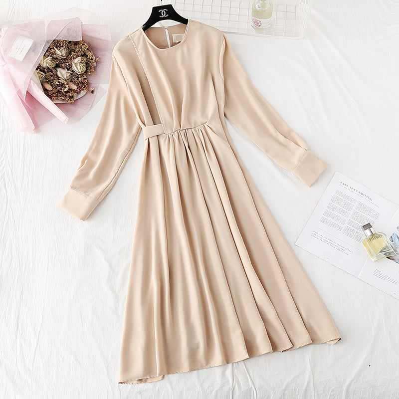 Temperament French retro lace up waist length skirt  4050