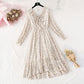 Vintage Floral Dress Chiffon Dress fairy super fairy series  4018