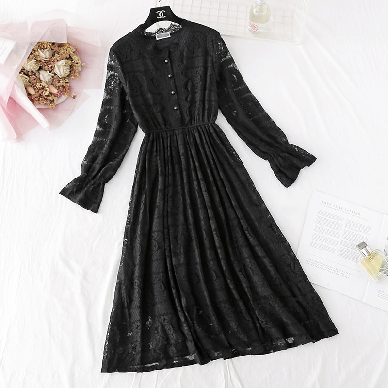 French retro skirt fairy super xiansen department, with a slim waist  4051