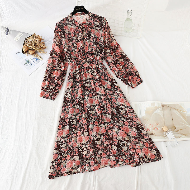 The new lace up chiffon skirt is thin and gentle, with a skirt inside  4060