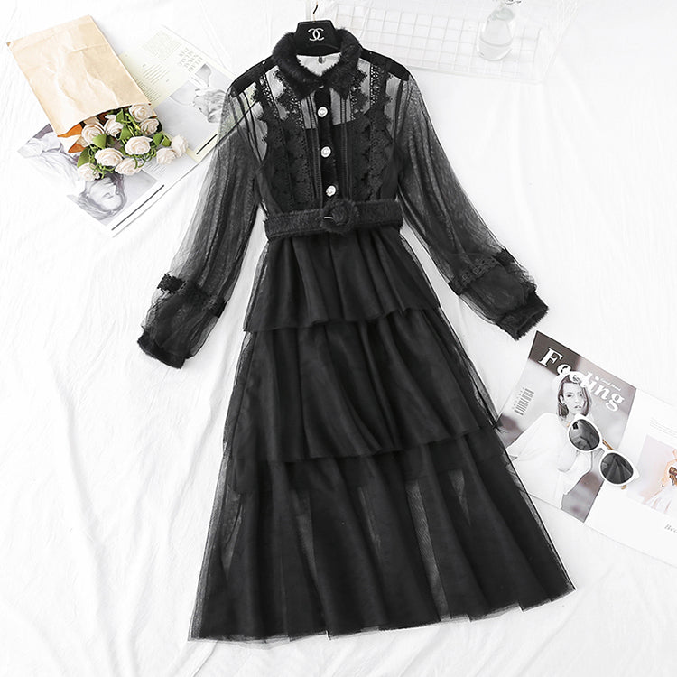 Fairy super xiansen series mesh dress  3980