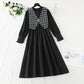 Cover your belly and look thin Korean fashion light cooked two-piece vest skirt  3915