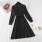Dress design sense of minority lace up solid color thin skirt for children  4090