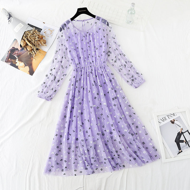 Französischer Brief bedruckter langer Rock Fairy Super Fairy Serie 3936