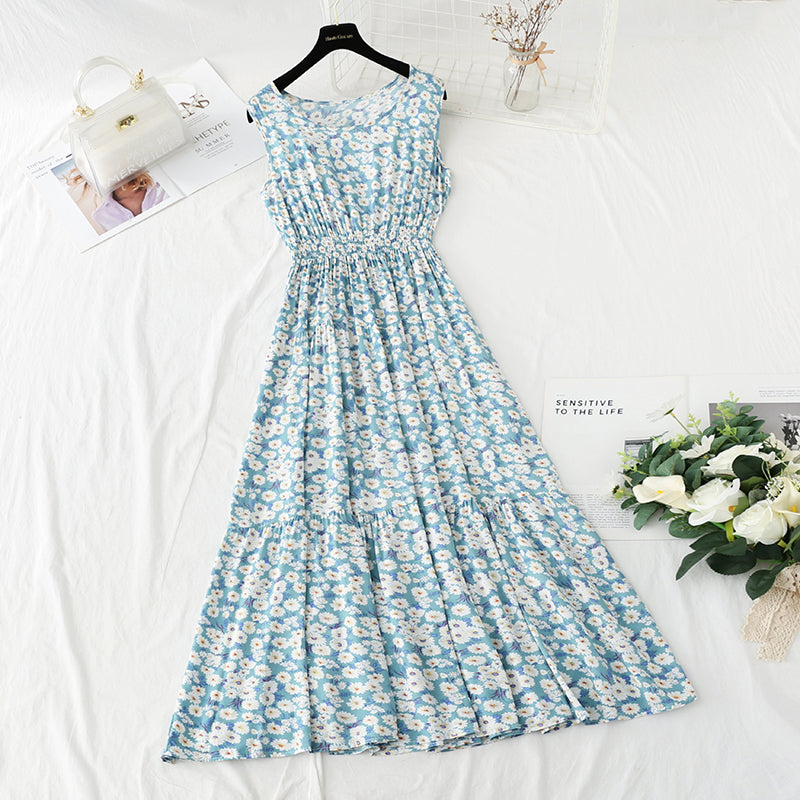 Jupe longue à taille fine et jupe de plage de style national rétro français 4126