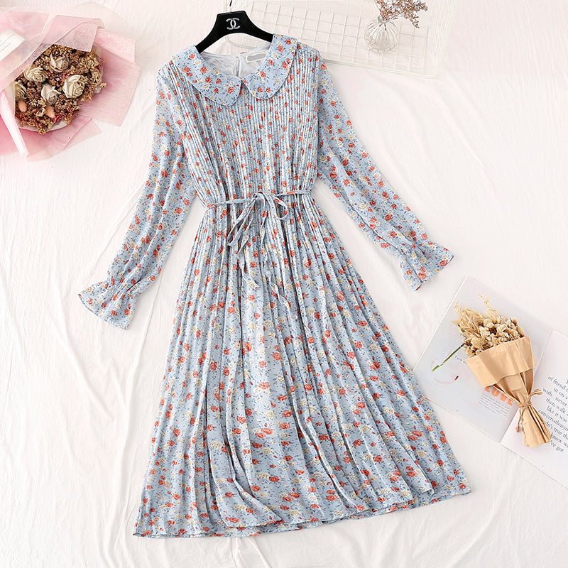 Slim fairy super xiansen vintage floral skirt  4033