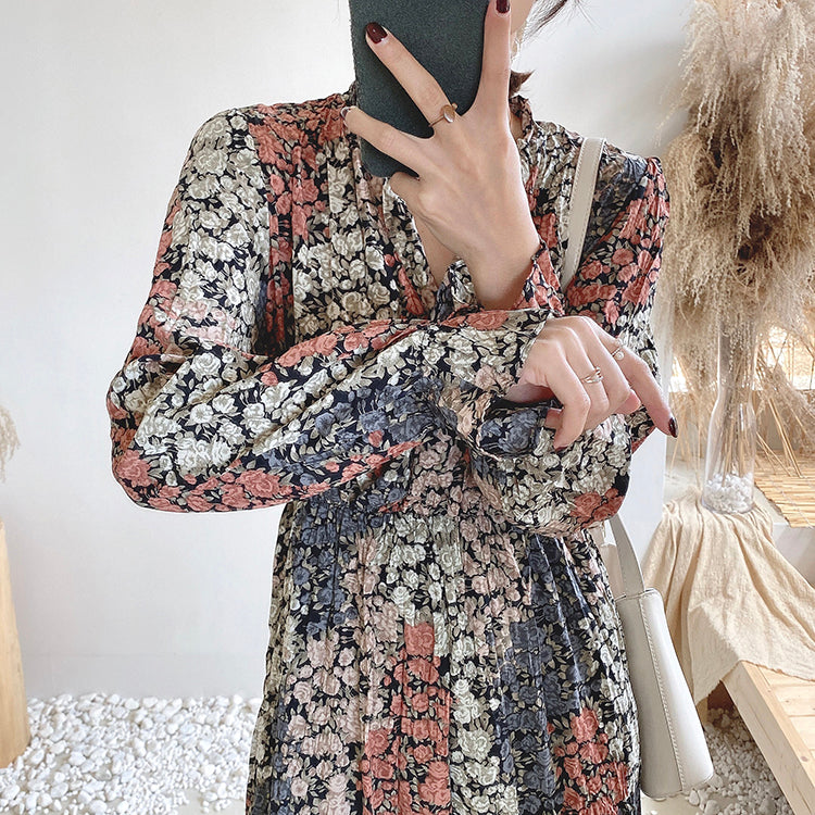 Chiffon knee thin temperament gentle wind FAIRY DRESS Mori Department  3899