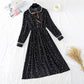 Sweet age reducing thin bow college snow spinning dress  3890
