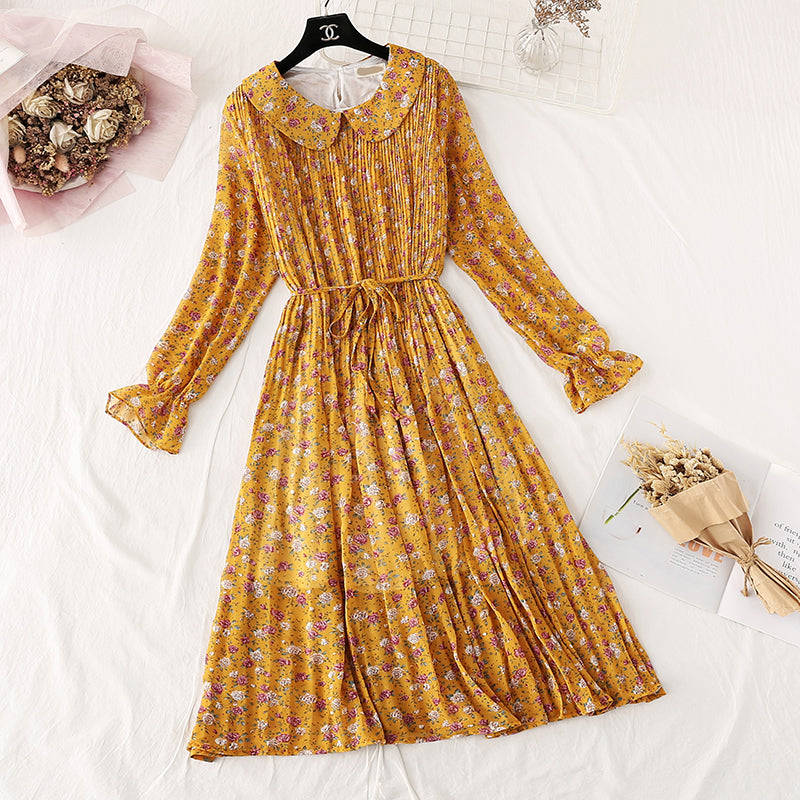 Slim fairy super xiansen vintage floral skirt  4033