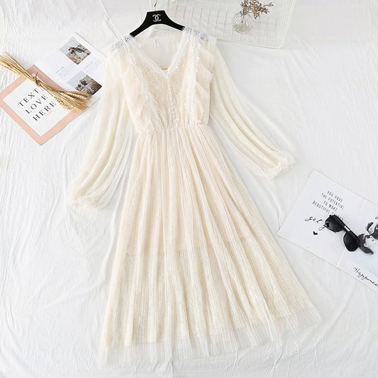 Royal sister wind fairy lace gauze dress  3807