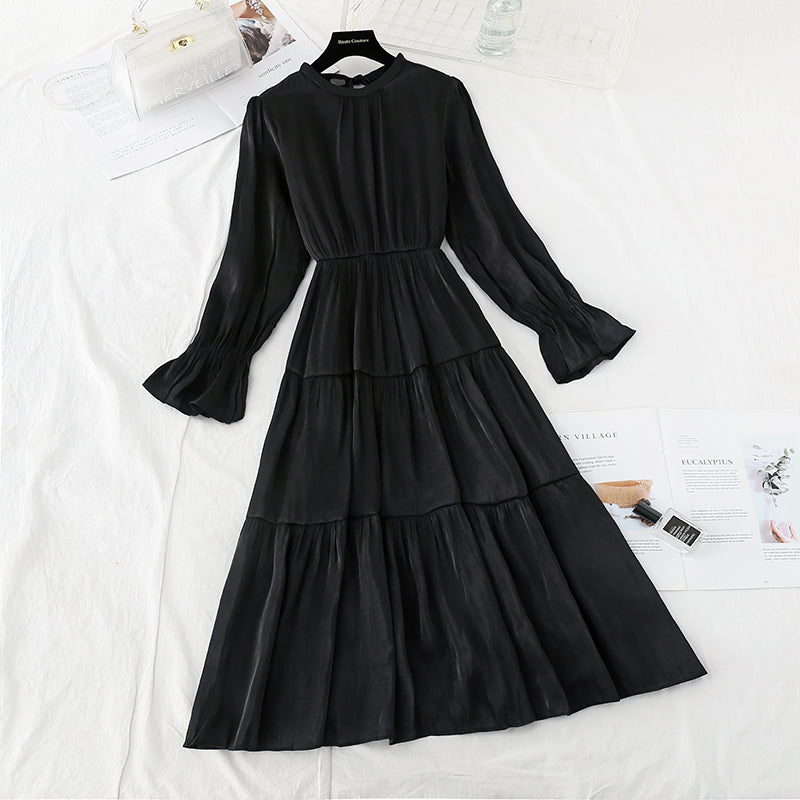 Vintage solid bow tie with a long skirt at the bottom  3830