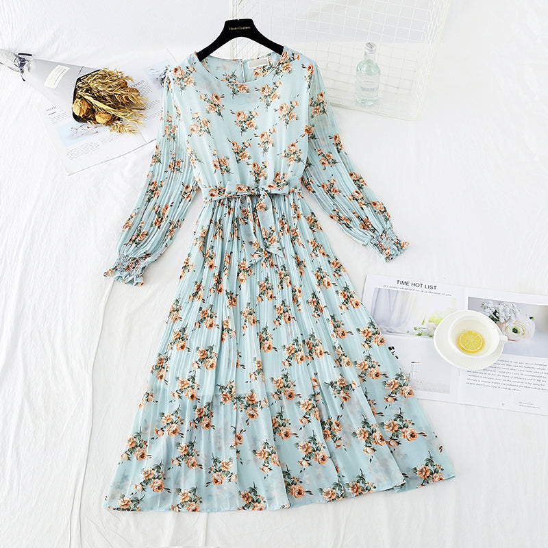 Sanfter Wind Blumenkleid Damen Chiffon Fairy Dress 3861