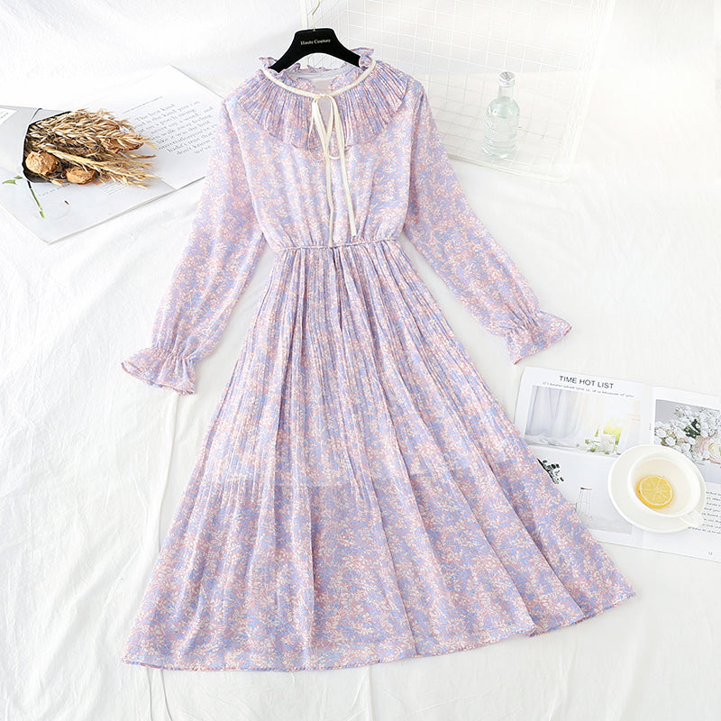 Retro floral Platycodon grandiflorum skirt fairy super xiansen series  3841