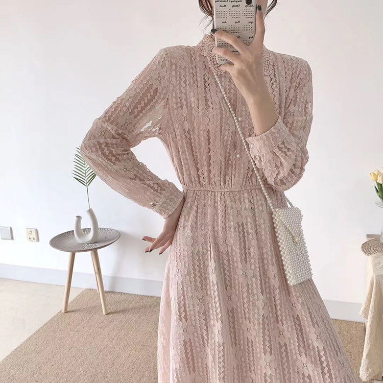 Knierock mit hohem und dünnem Boden und Puppenkragen 3869