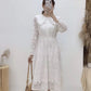 High waist thin first love gentle wind long skirt Sen Department  3871