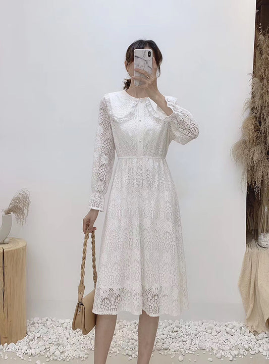 High waist thin first love gentle wind long skirt Sen Department  3871