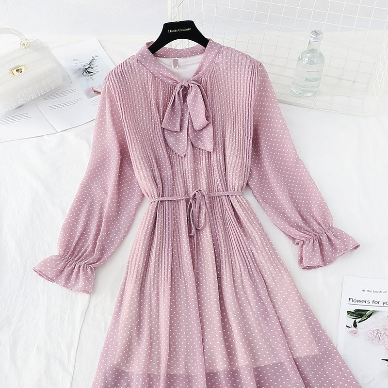 Französischer Retro-Sanftwind mit Faltenrock 3835