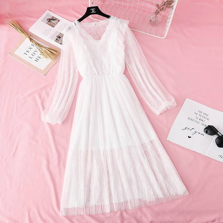 Royal sister wind fairy lace gauze dress  3807