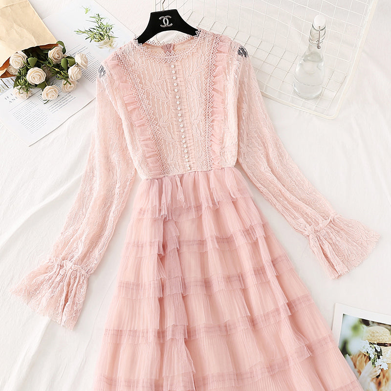 Xianqi-Spitzennetzkleid Super-Xiansen-Prinzessin-Kuchenrock 3813