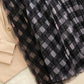 New gauze skirt, plaid print high waist skirt, long pleated skirt  3703