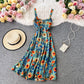 Slim temperament suspender beach skirt women's seaside holiday dress  3791