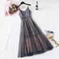 French Hepburn fairy sling gauze dress  3734