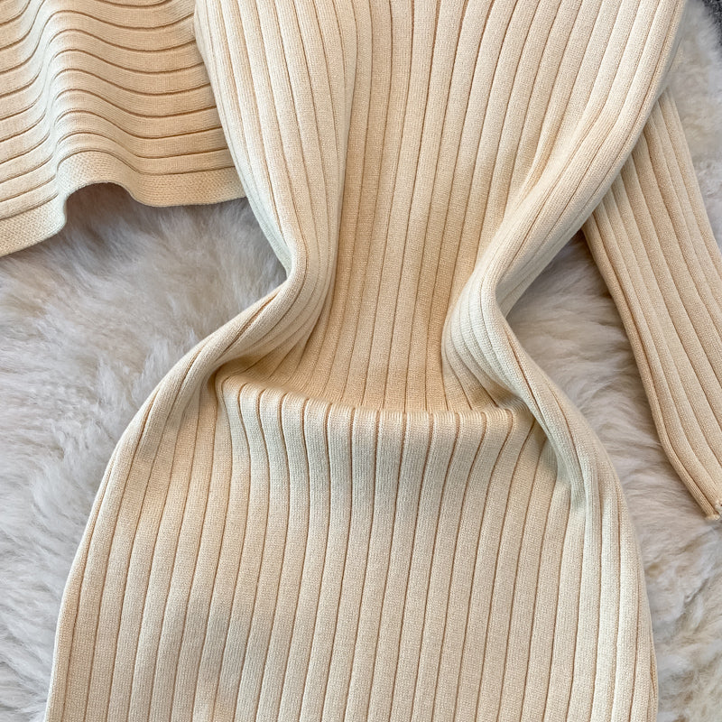 Slim knit suspender dress  3763