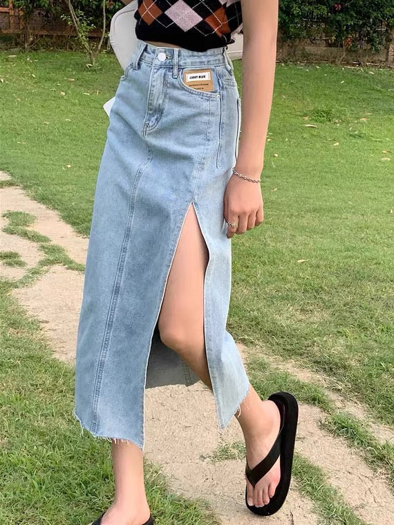 Denim skirt, summer, new style, slim and buttock length skirt  3659