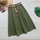 jupe trapèze taille haute en forêt, ceinture offerte 3681