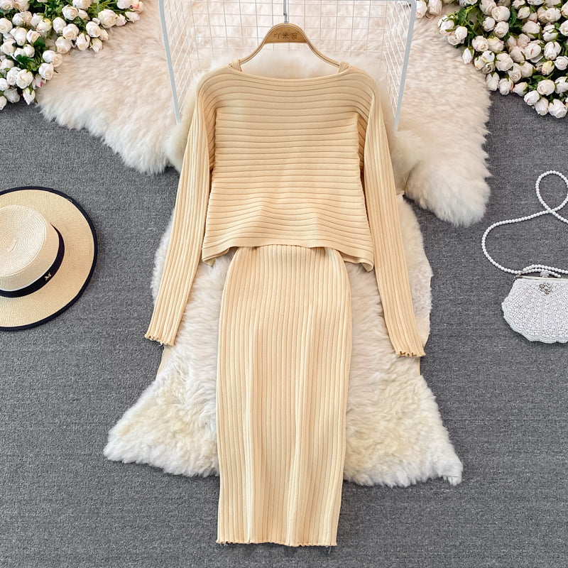 Slim knit suspender dress  3763