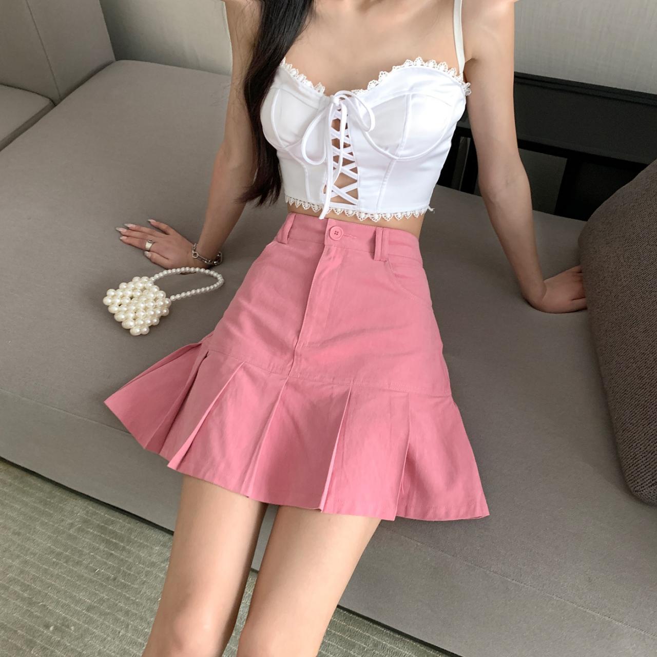 Jupe en jean, jupe taille haute Jupe trapèze 3645