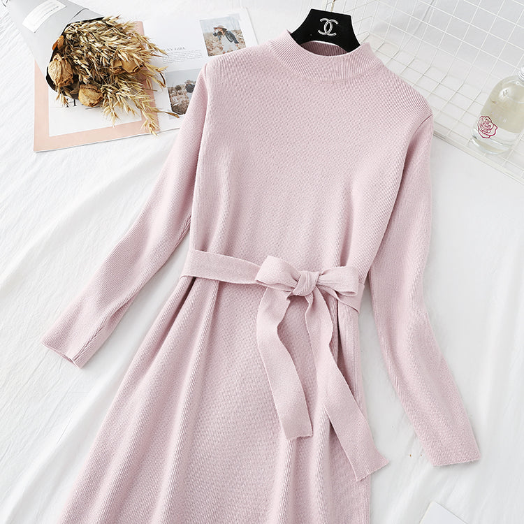 Sweater over the knee, Royal sister style bottom temperament long skirt  3794